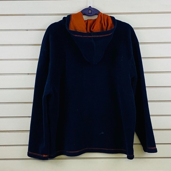 Womens L Disney Winnie the Pooh Navy Fleece Sweatshirt Pullover Hooded Hunny Pot - Picture 3 of 5